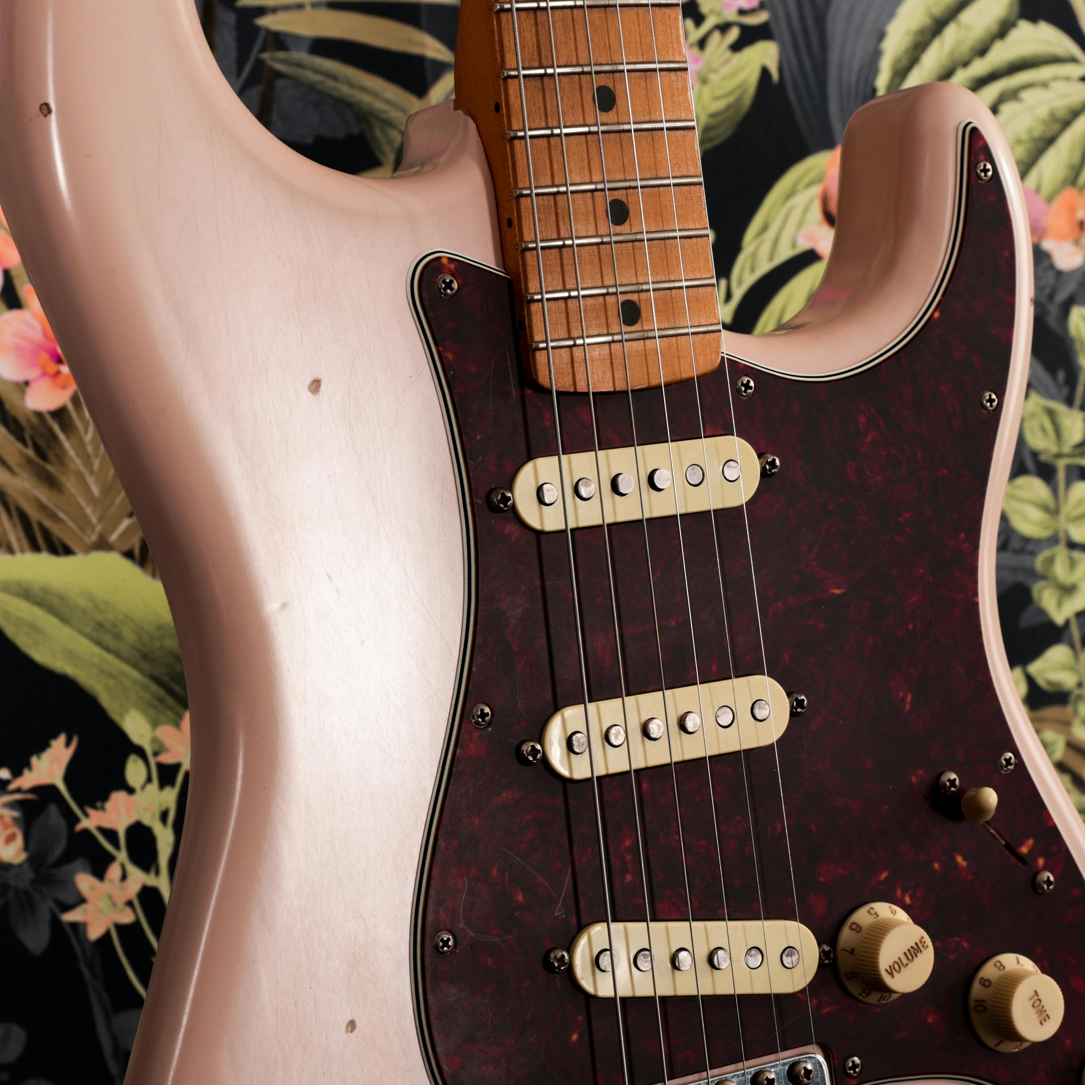 Fender FSR Vintera Road Worn '60s Stratocaster Electric Guitar in Shell  Pink Andertons Music Co.