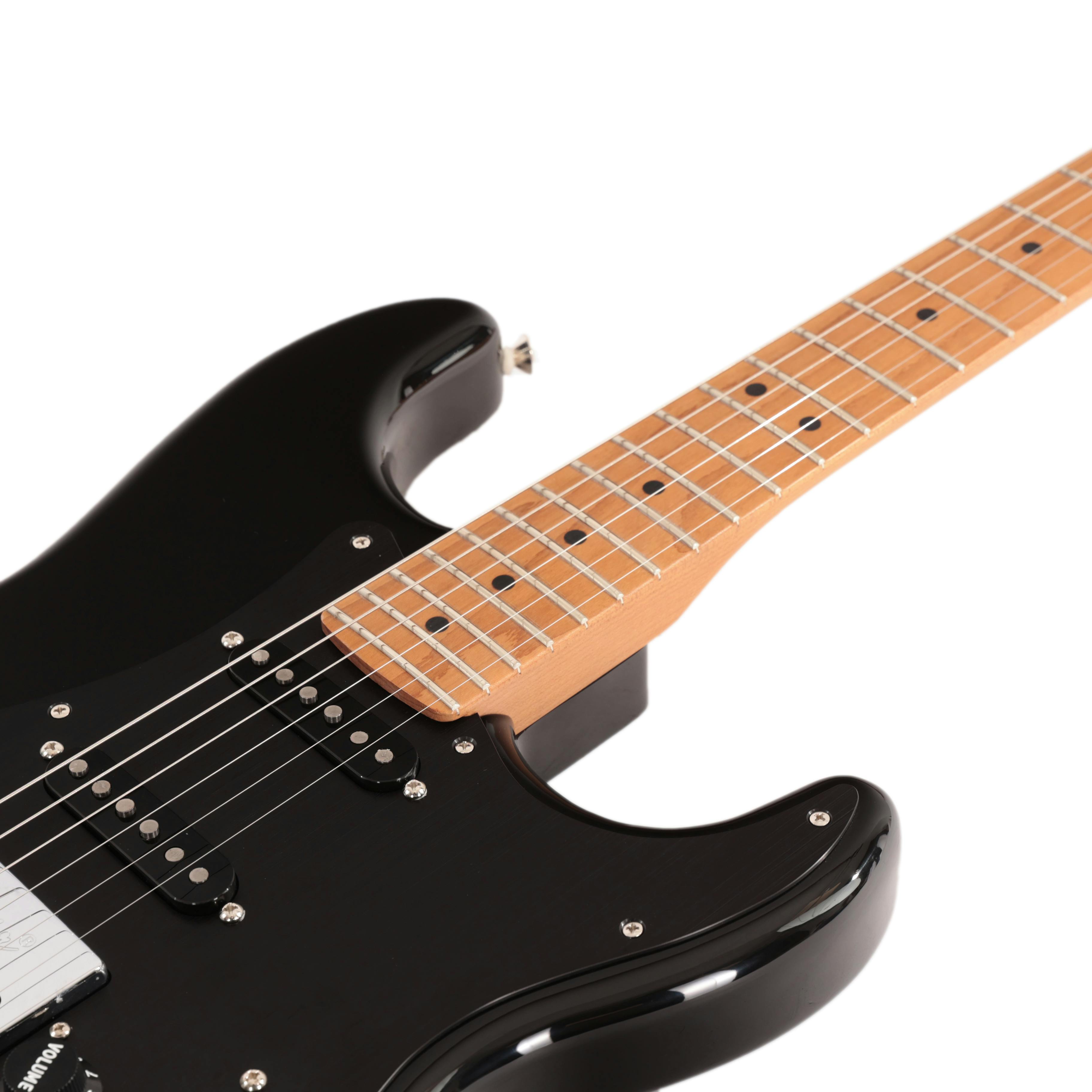 Fender Fsr Player Plus Stratocaster Hss Electric Guitar In Black With Anodized Pickguard