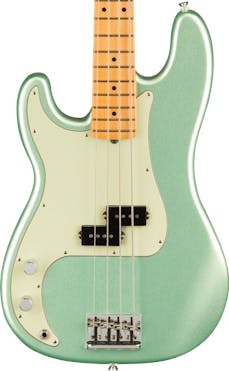 Fender American Professional II Precision Bass Left Handed in Mystic Surf Green with Maple Fingerboard