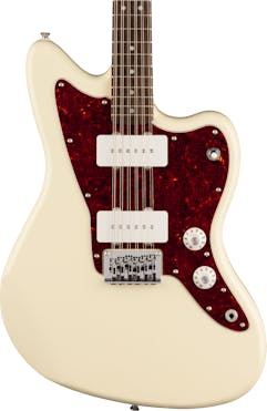 Squier Paranormal Jazzmaster XII 12-String Electric Guitar in Olympic White