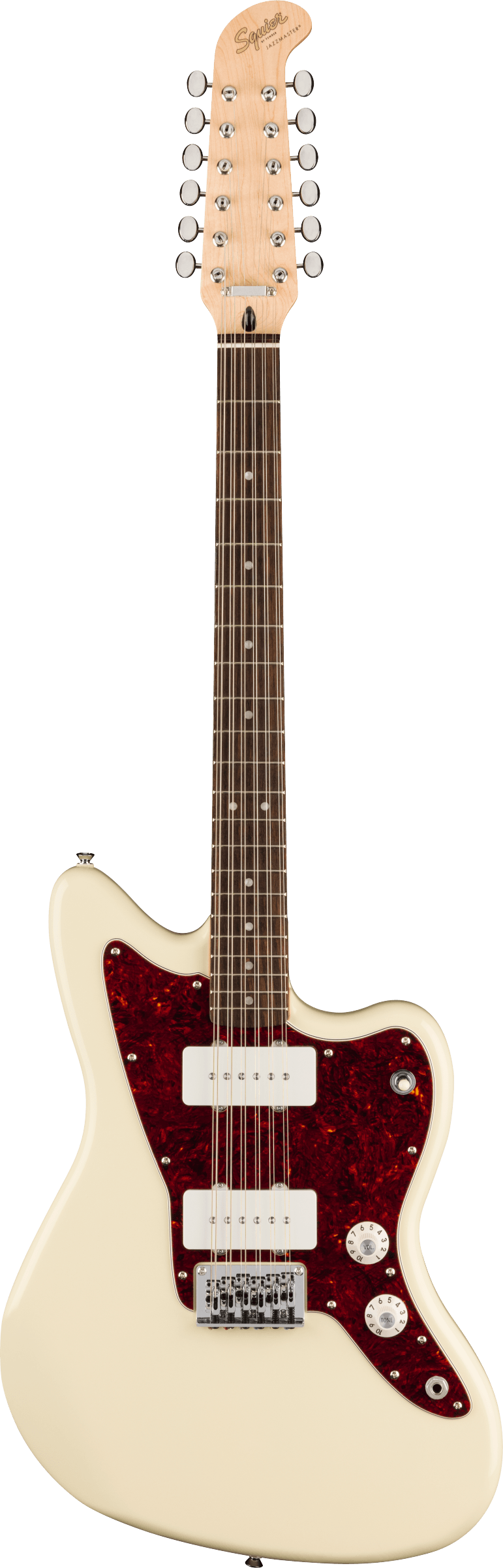 Squier Paranormal Jazzmaster XII 12-String Electric Guitar in Olympic White  - Andertons Music Co.