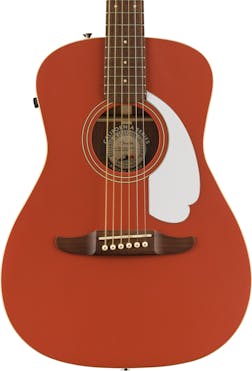Fender Malibu Player Electro Acoustic Guitar in Fiesta Red