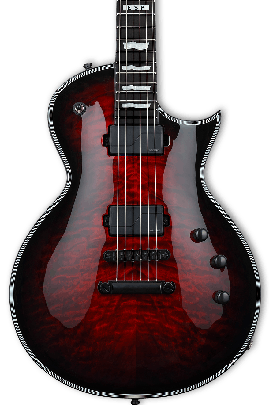 Esp E Ii Eclipse Electric Guitar In See Thru Black Cherry Sunburst