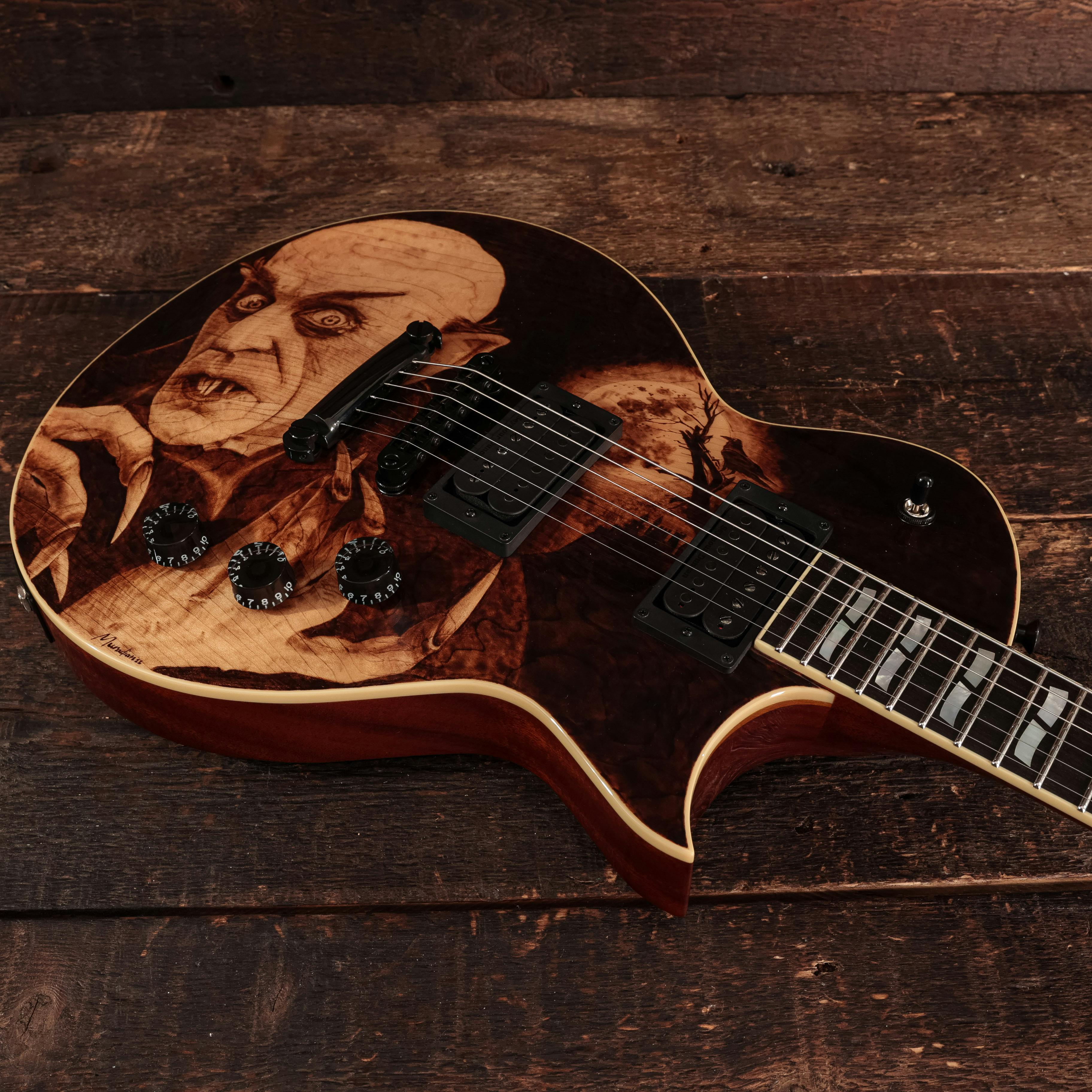 ESP USA Limited Edition Pyrograph Series Eclipse Nosferatu Electric