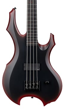 ESP LTD FL-4 Bass Guitar in Black Red Burst Satin