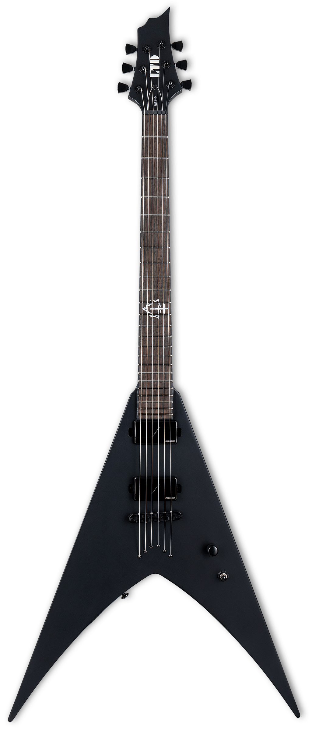 ESP LTD HEX 6 Nergal Signature Electric Guitar in Black Satin