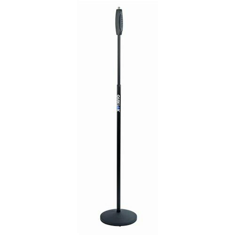 QuikLok Straight Mic Stand with Clutch Grip & Round Base