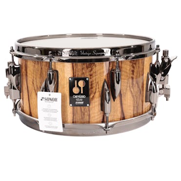 Sonor 2023 One Of A Kind Snare 13x6.5, 9 Ply Medium Maple with Black Limba with Case, Certificate, 1 of 80 OOAK