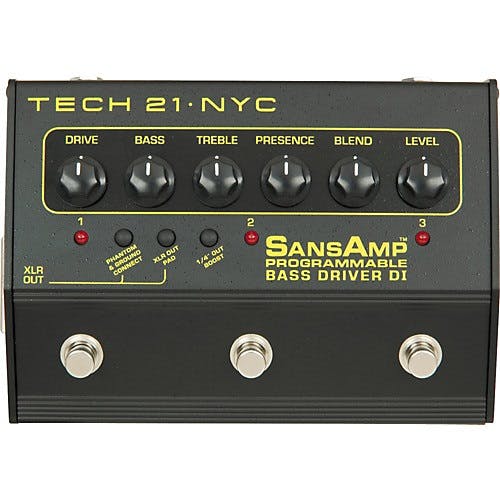 Tech 21 SansAmp Programmable Bass Driver DI Pedal - Andertons