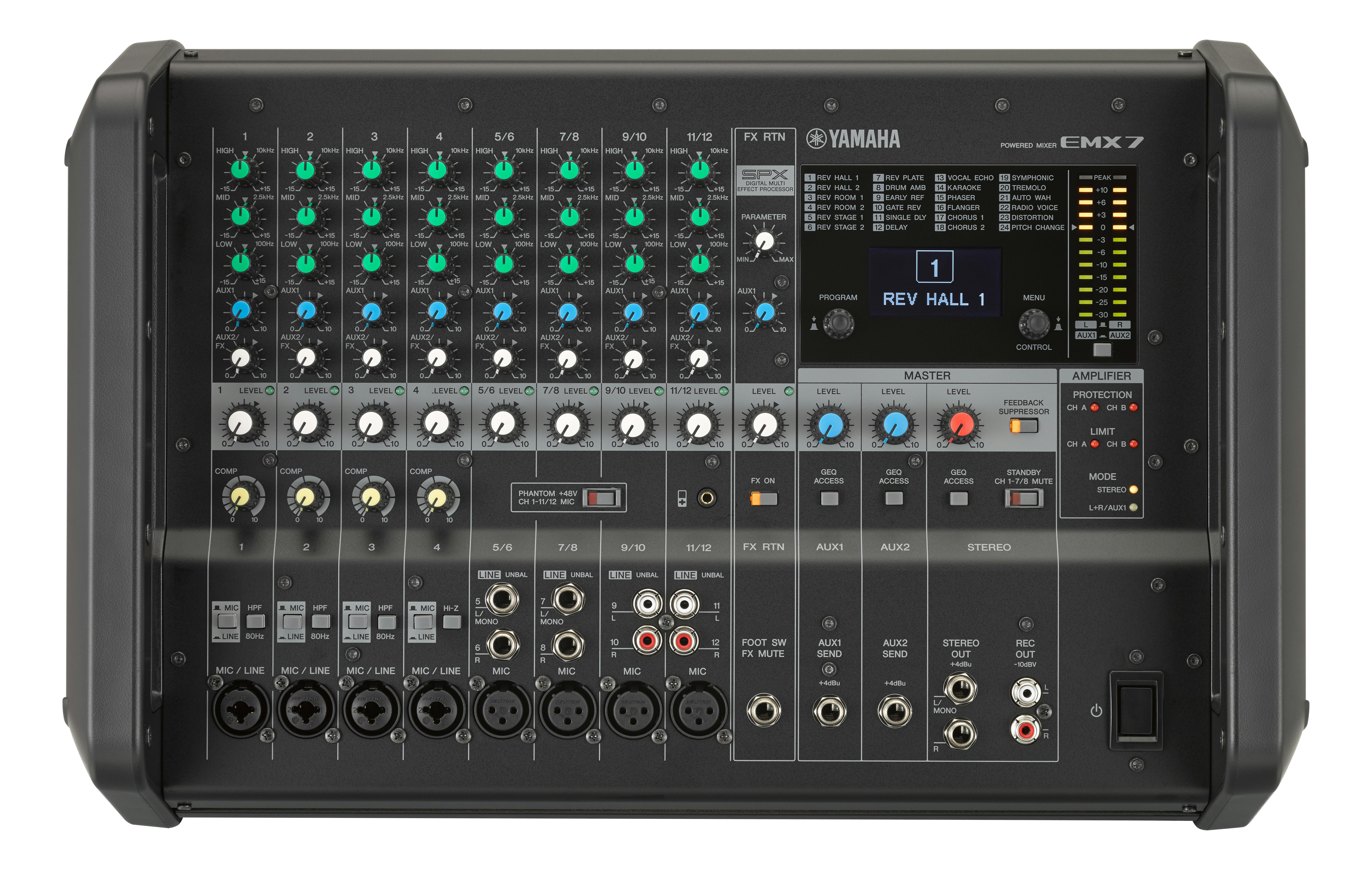 Yamaha EMX7 2 x 710W Powered Mixer - Andertons Music Co.