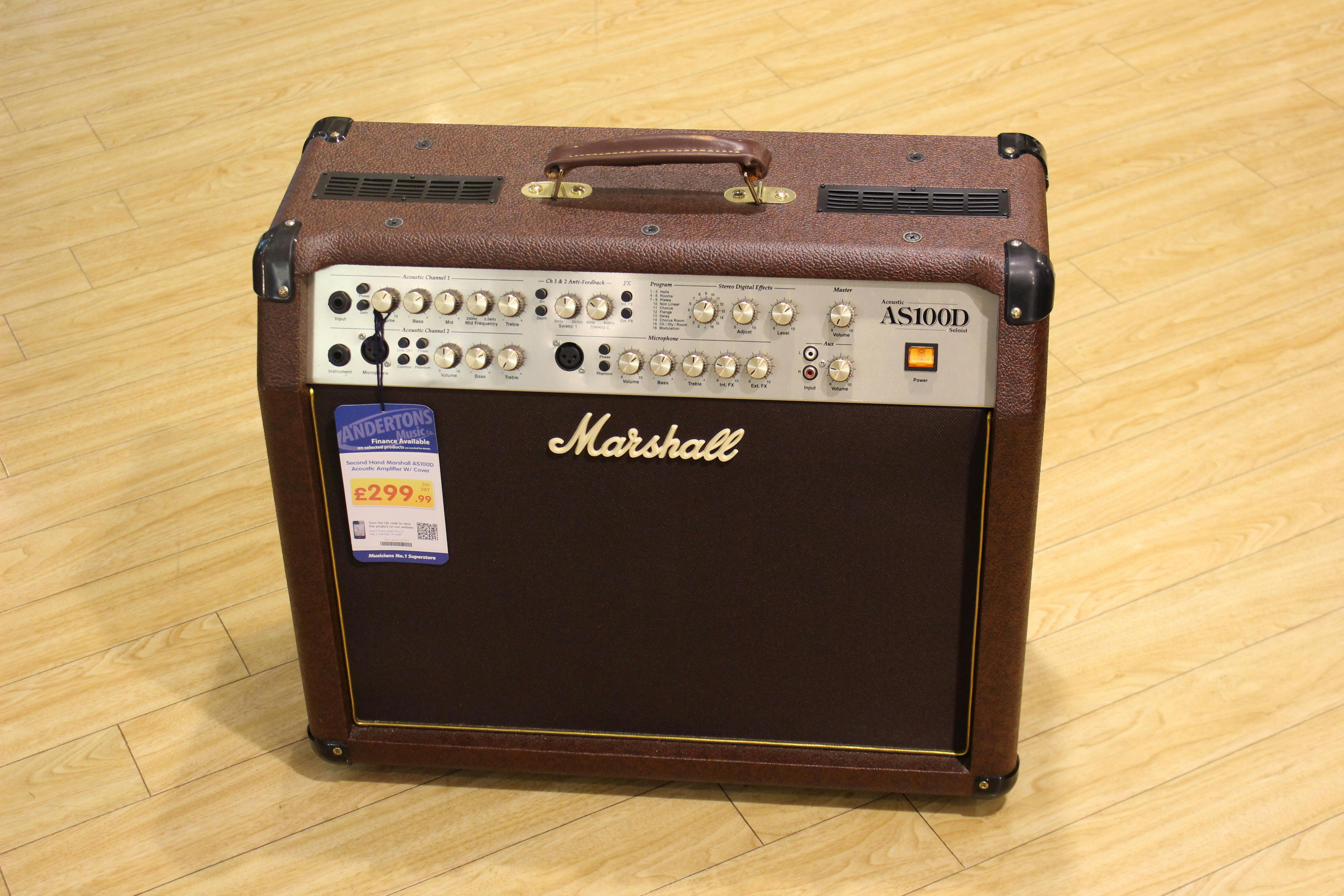 Second Hand Marshall AS100D Acoustic Amplifier W/ Cover