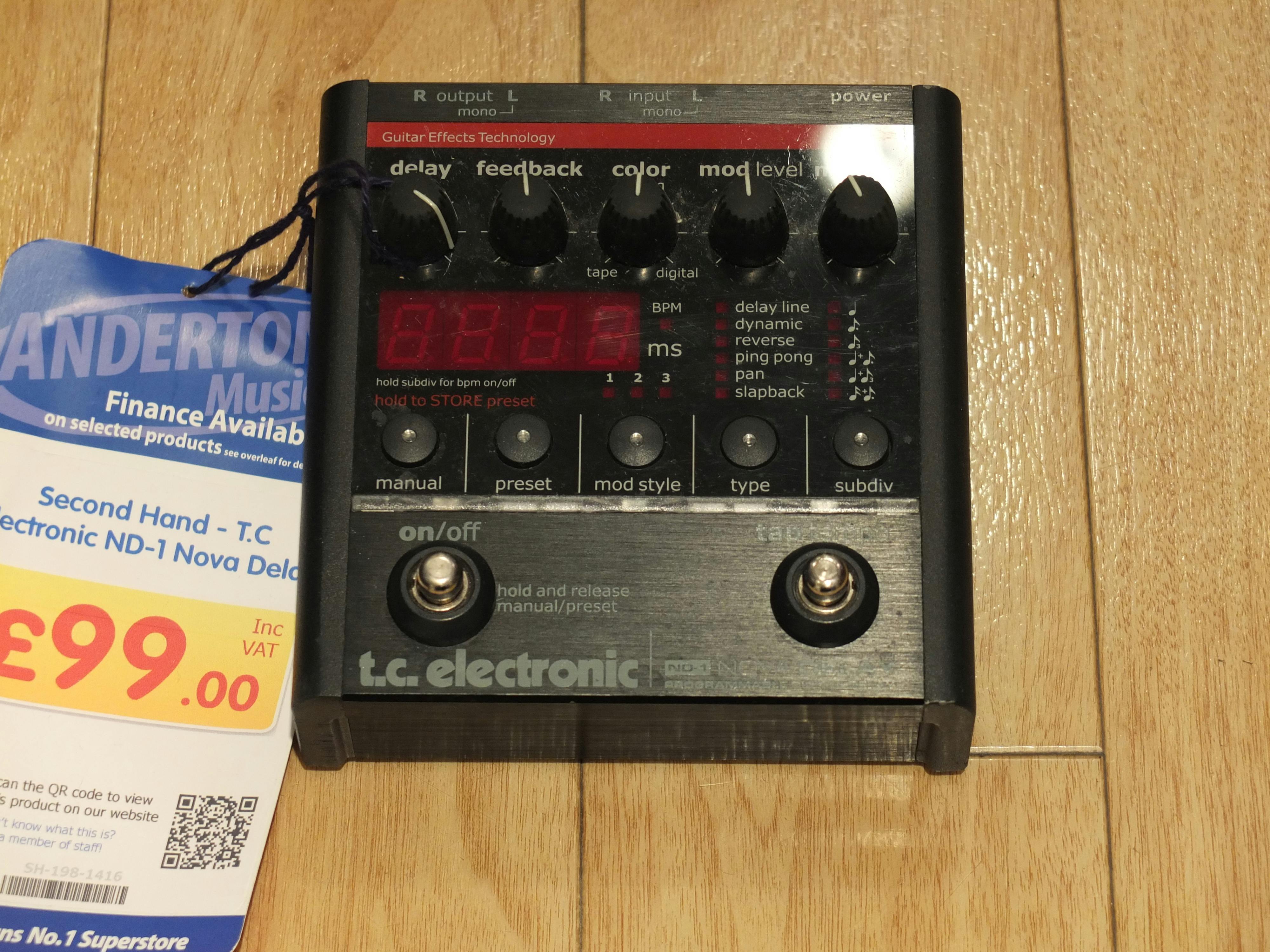 Second Hand - T.C Electronic ND-1 Nova Delay - Andertons Music Co.