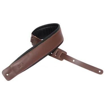 Levy DM1PDBRN Leather Padded Strap Brown