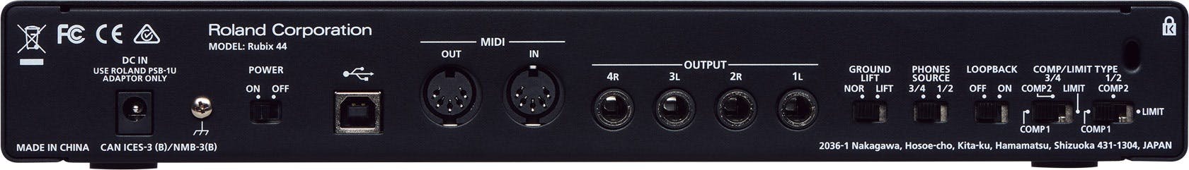 Roland RUBIX 44 - USB Audio Interface - Andertons Music Co.