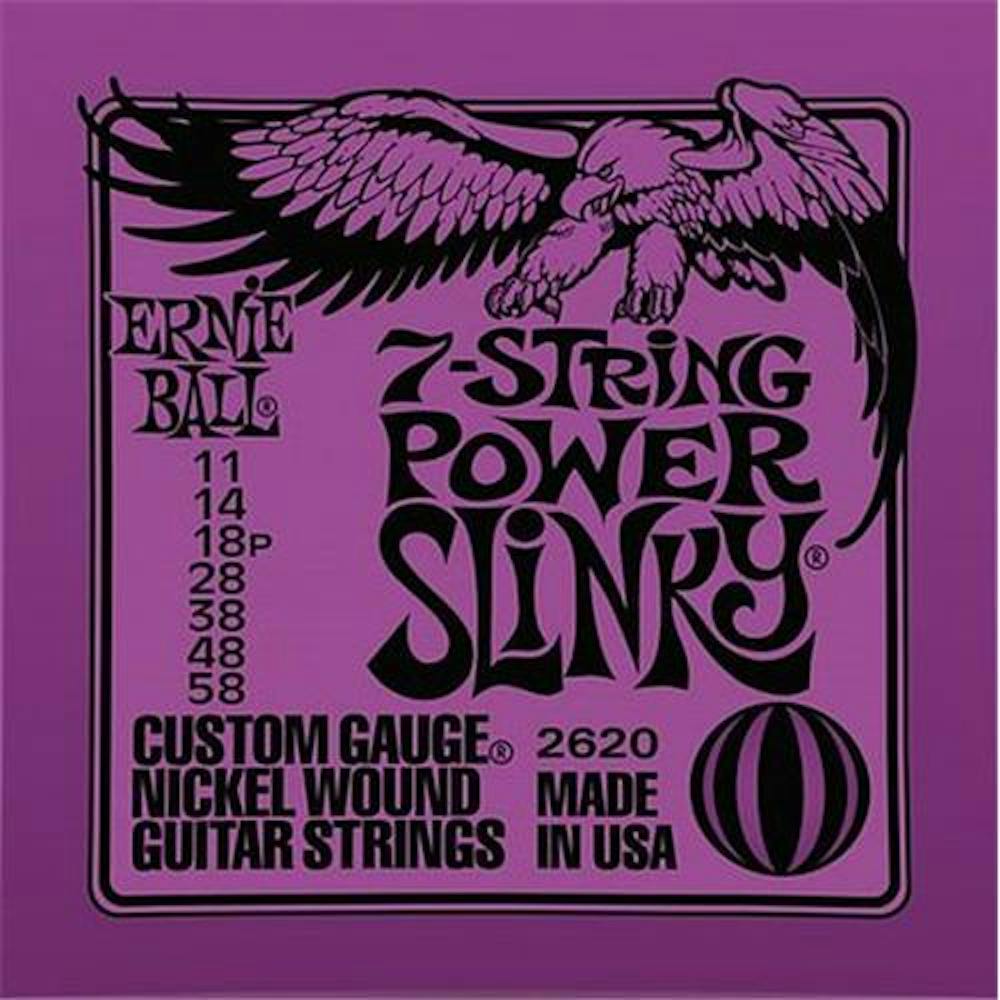 Ernie Ball 7 String Power Slinky Set 11-58