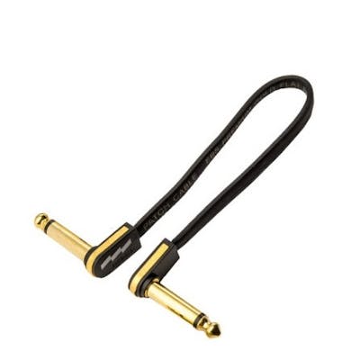 EBS Premium Gold Flat Right Angle Jack Patch Cable - 18CM