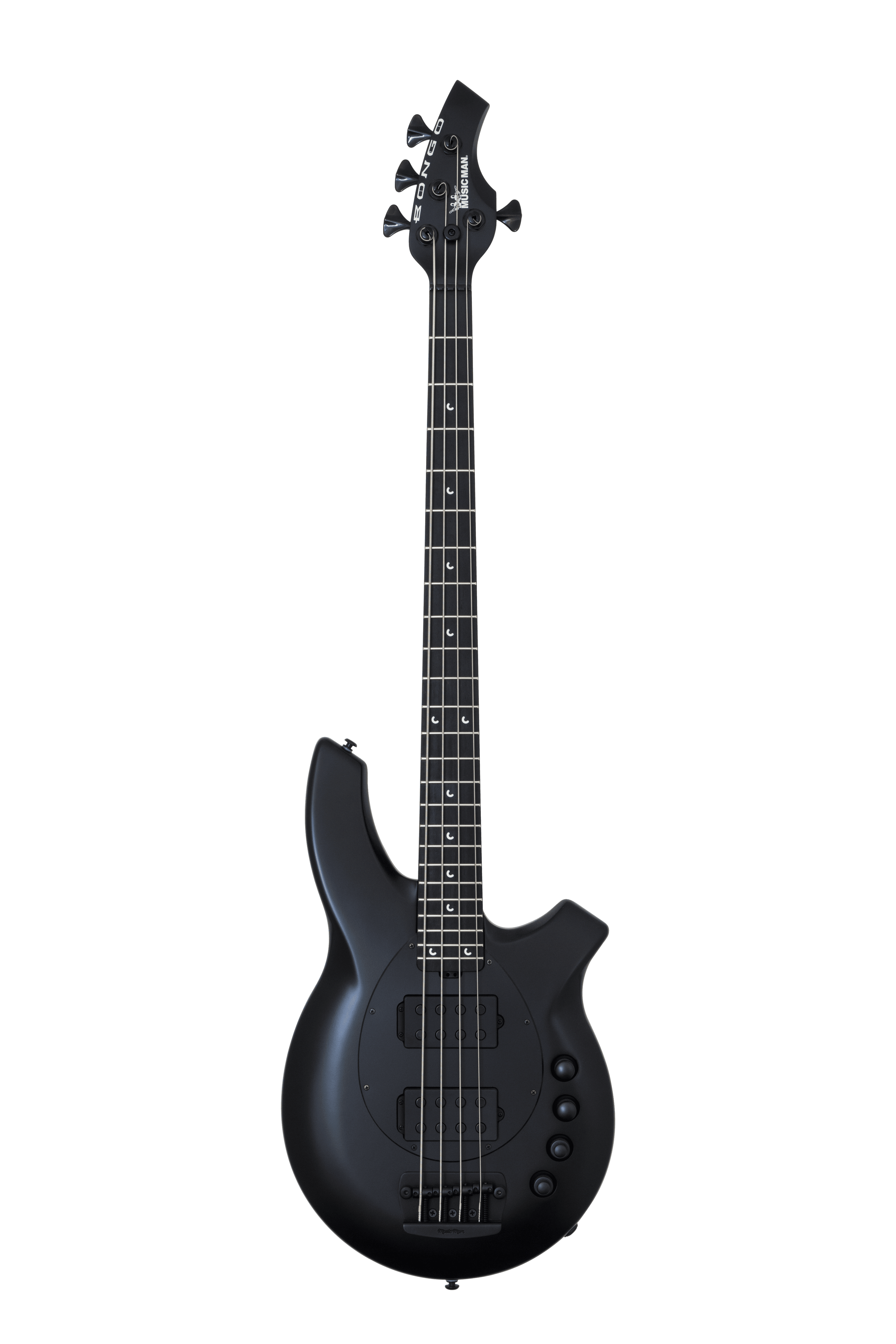Music Man Bongo 4 HH Bass Guitar in Stealth Black - Andertons Music Co.