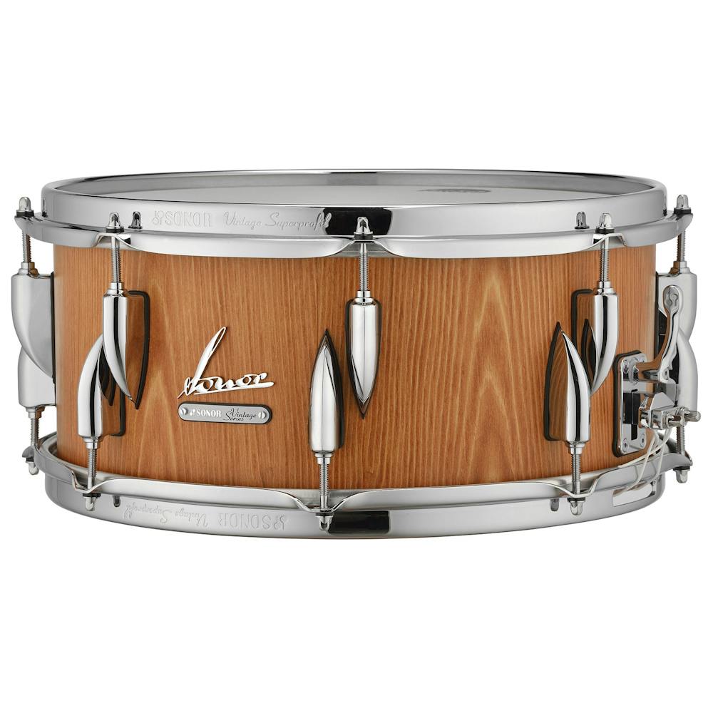 Sonor Vintage 14x5.75 Snare in Vintage Natural 50s Throw Off