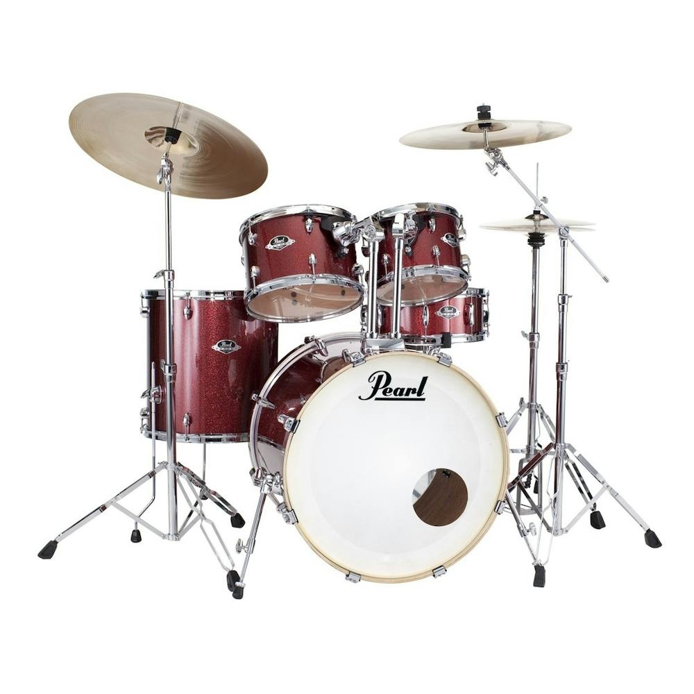 Pearl Export drum kit in Black Cherry Glitter