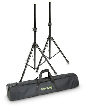 Gravity Set of 2 Speaker Stands with Bag