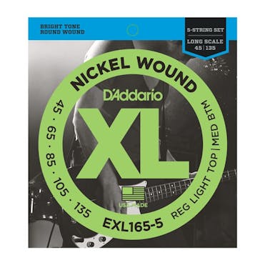 D'Addario EXL165-5 5-String Nickel Wound 45-135 Bass Strings