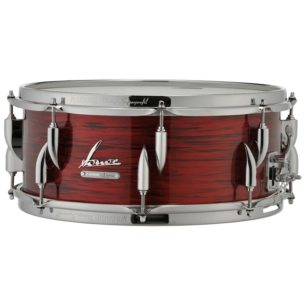 Sonor Vintage 14"x5.75" Snare in Vintage Red Oyster 50s Throw Off