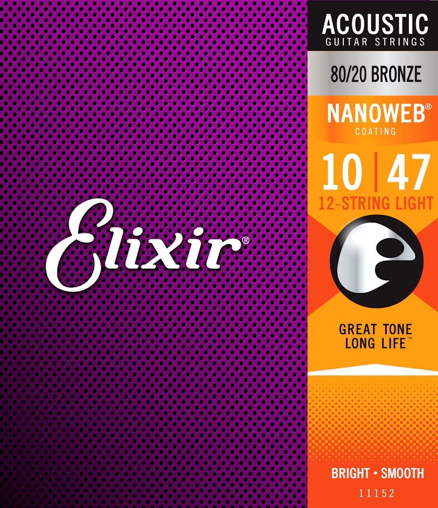 Elixir Bronze Nanoweb - 12 String Light / 10-47 Acoustic Strings