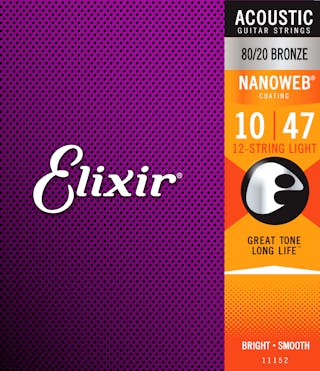 Elixir Bronze Nanoweb - 12 String Light / 10-47 Acoustic Strings