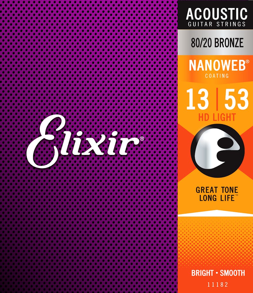 Elixir HD Light Acoustic 80 20 Bronze Strings 13 - 53