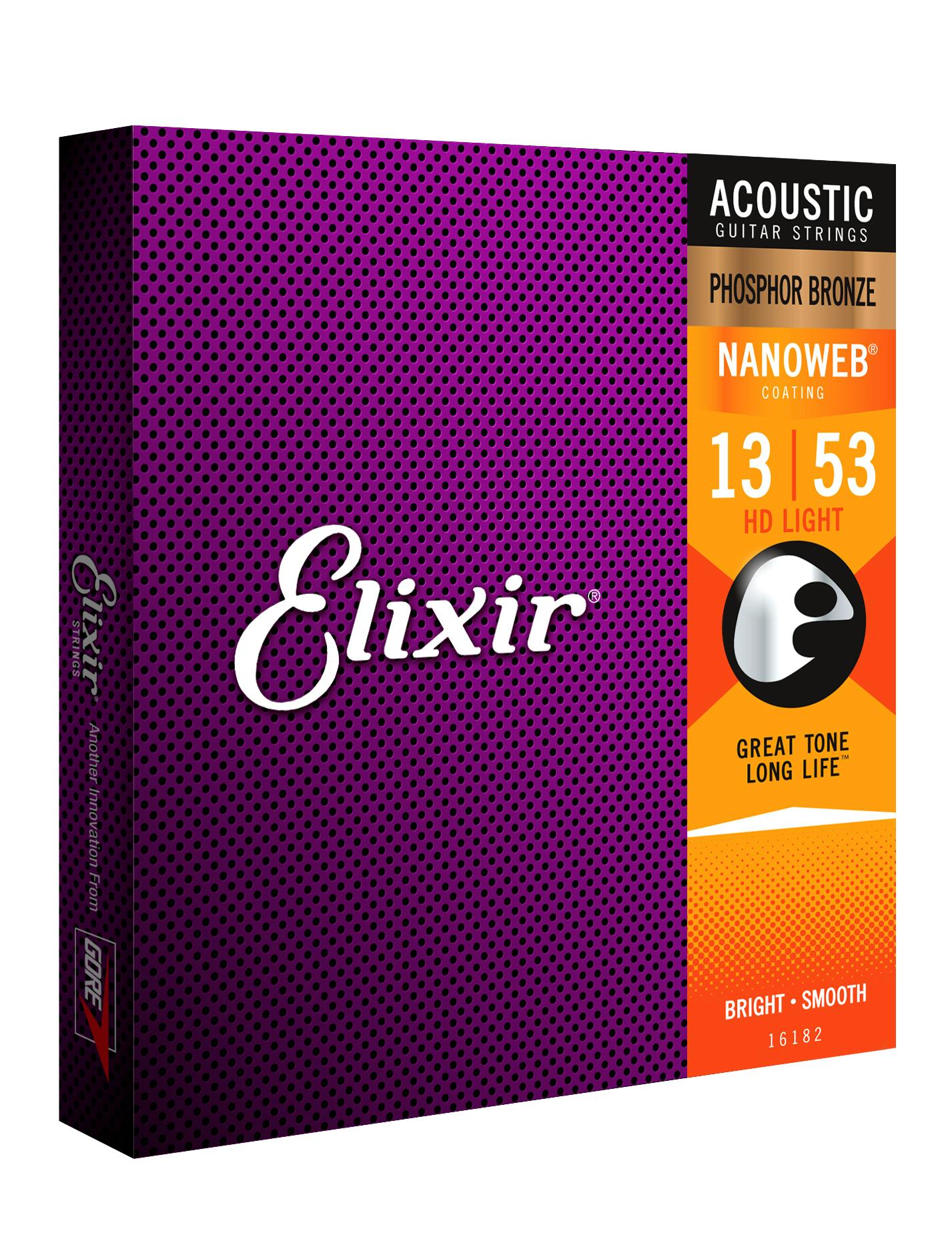 Elixir HD Light Acoustic Phosphor Bronze Strings 13 53 Andertons Music Co