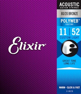 Elixir Polyweb Custom Light 11-52 Acoustic Strings