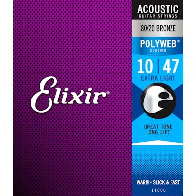 Elixir Polyweb Extra Light 10-47 Acoustic Strings