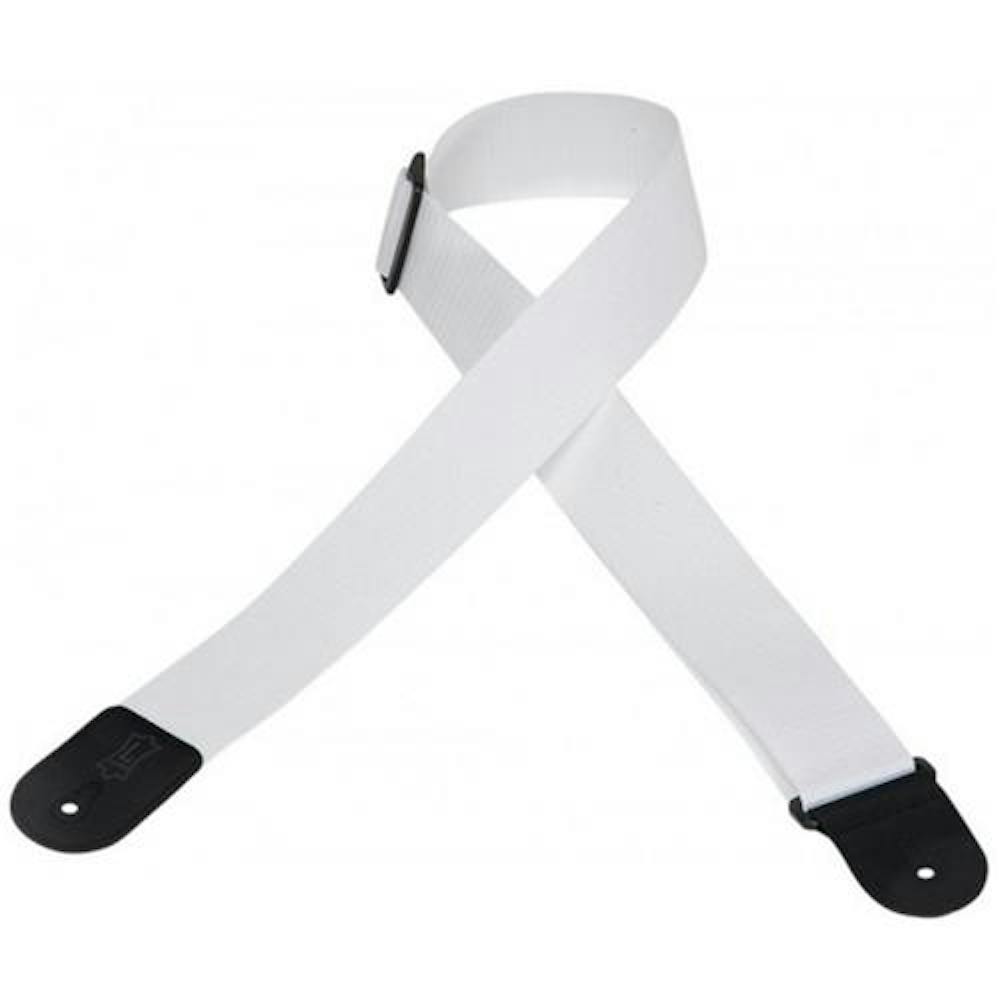 Levy M8 White Polyester Guitar Strap