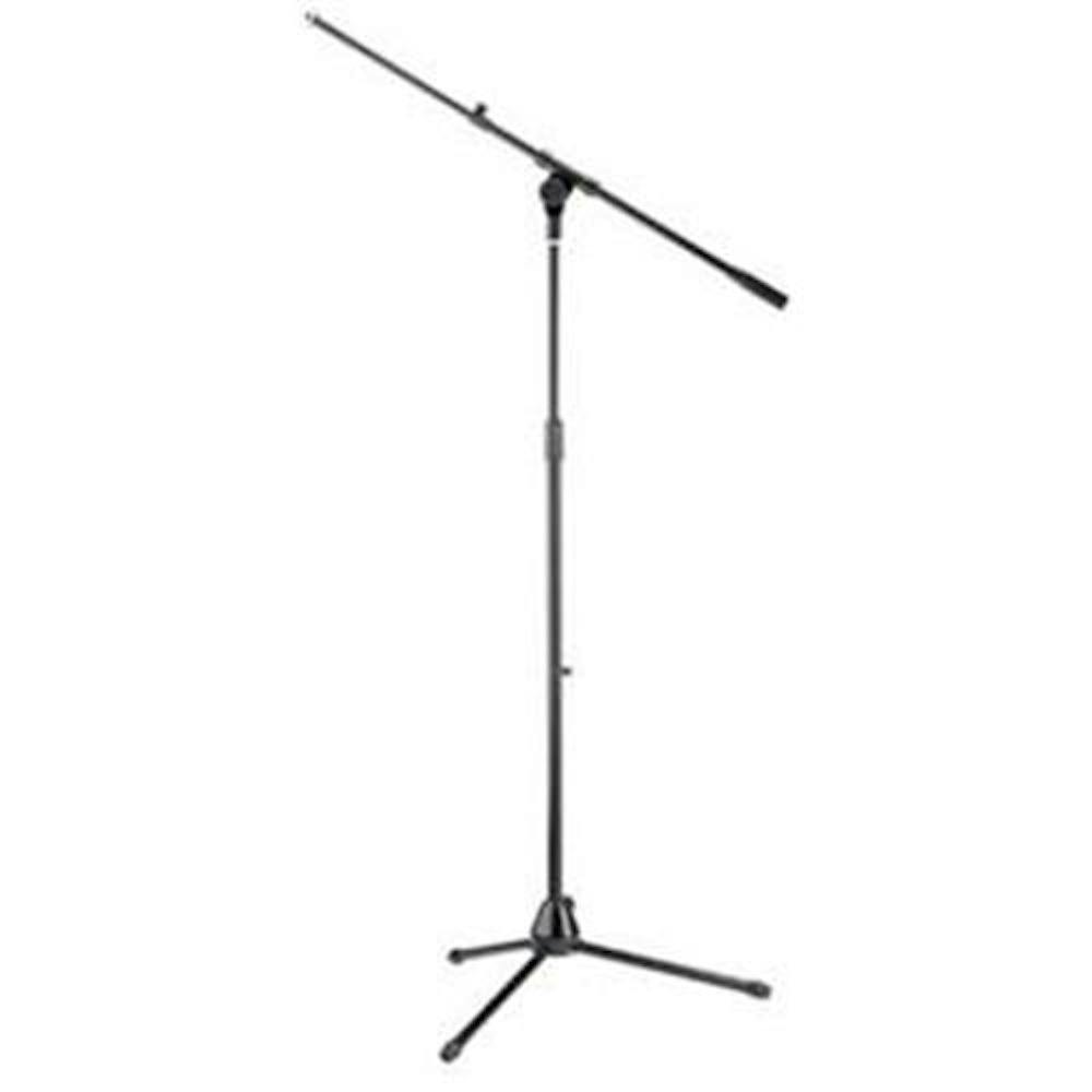 Stagg Mic Stand - Black with Telescopic Boom Arm
