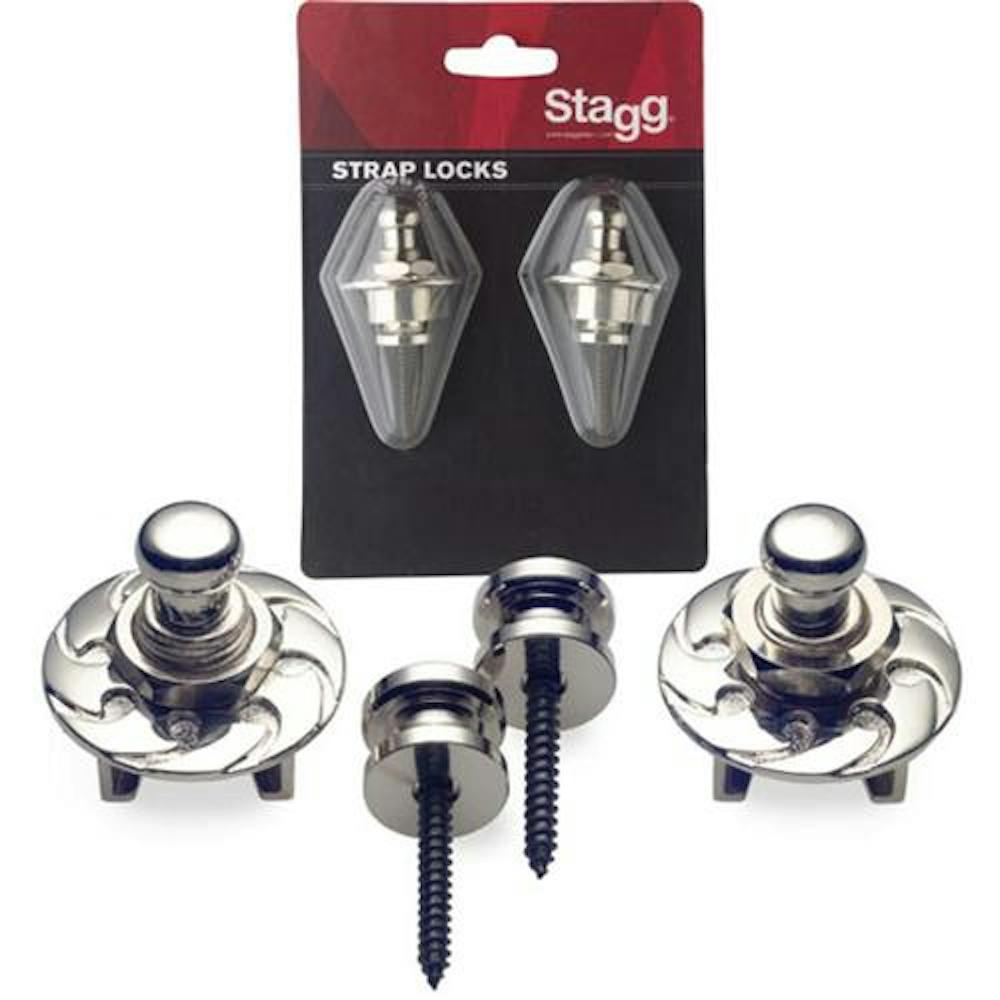 Stagg SSL1CR Strap Locking Buttons in Chrome Finish