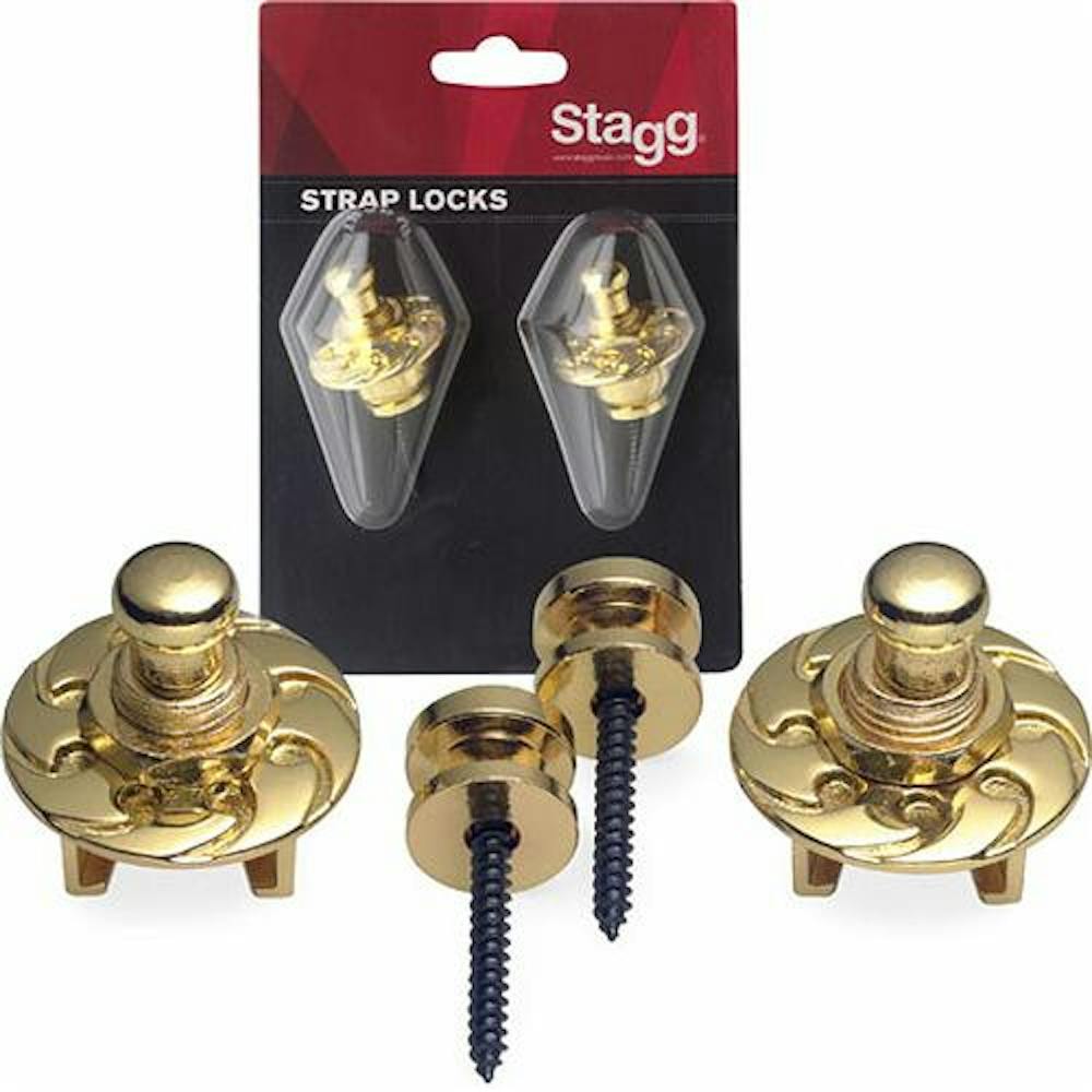 Stagg SSL1GD Strap Locking Buttons in Gold Finish