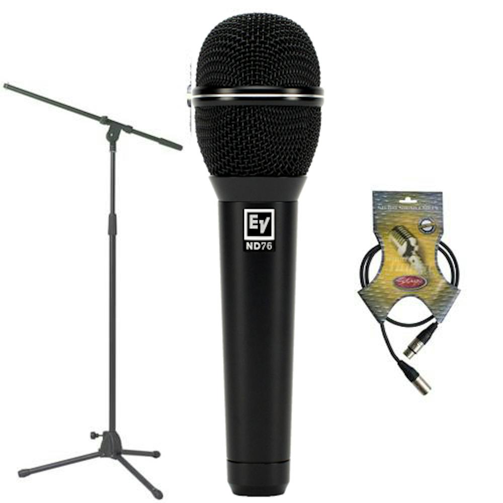 Electro Voice ND76 Microphone Bundle with TourTech MIS0822BK and SMC6