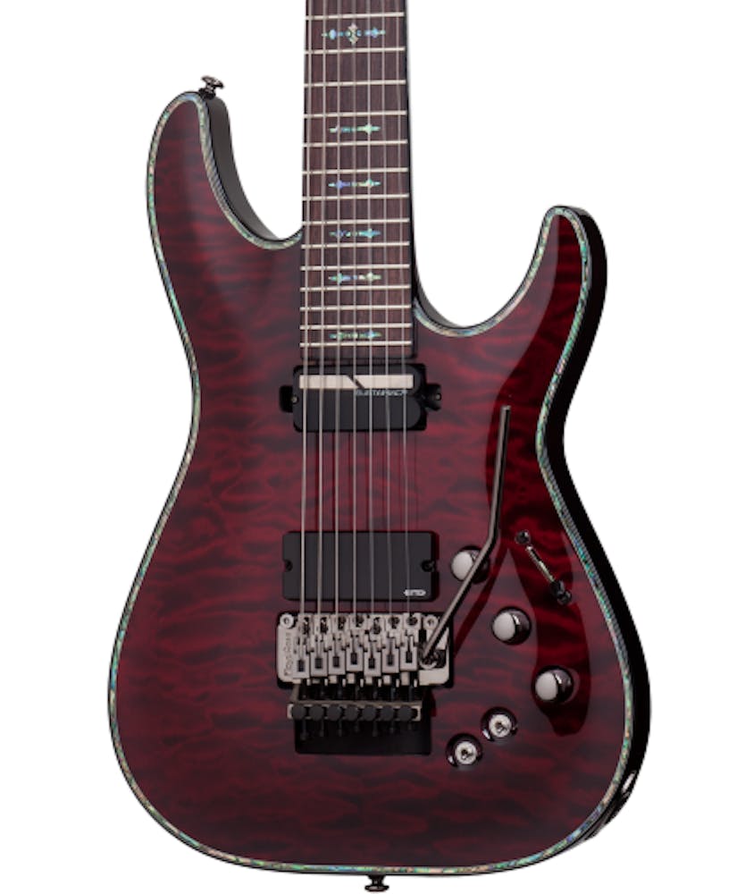 Schecter Hellraiser C-7 FR S Electric Guitar in Black Cherry