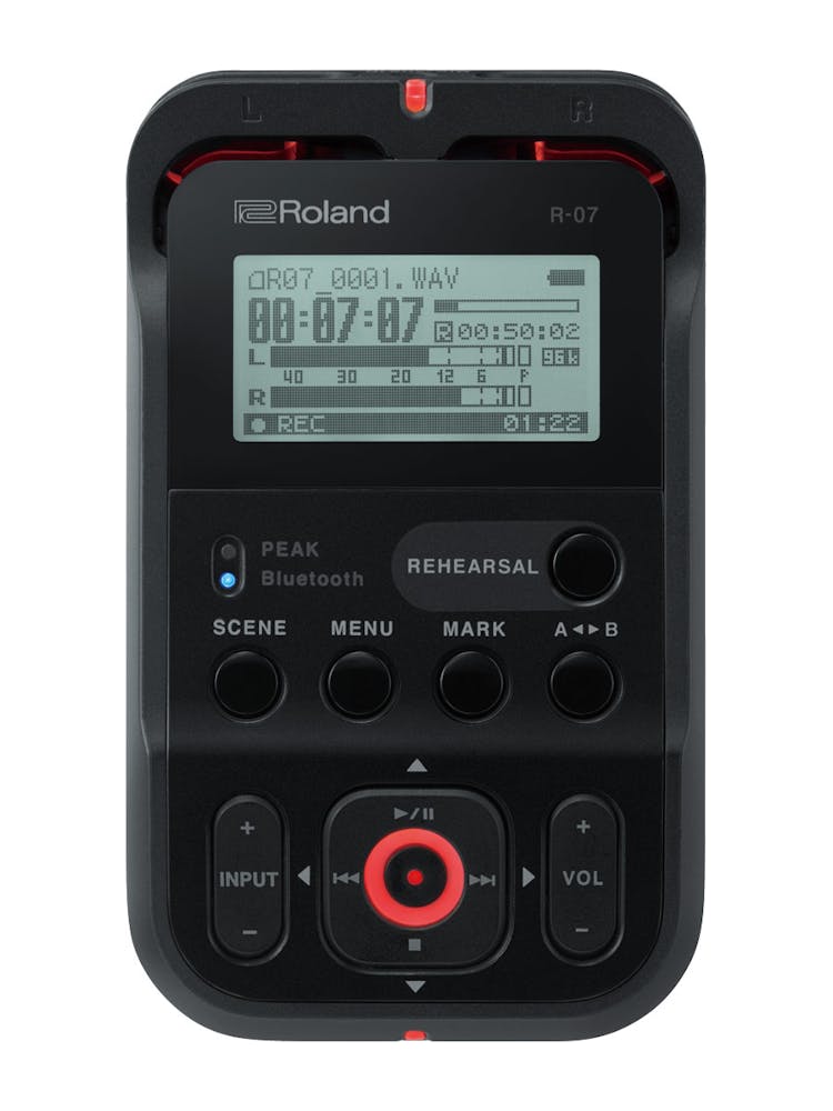 Roland R-07 High-Resolution Portable Audio Recorder in Black