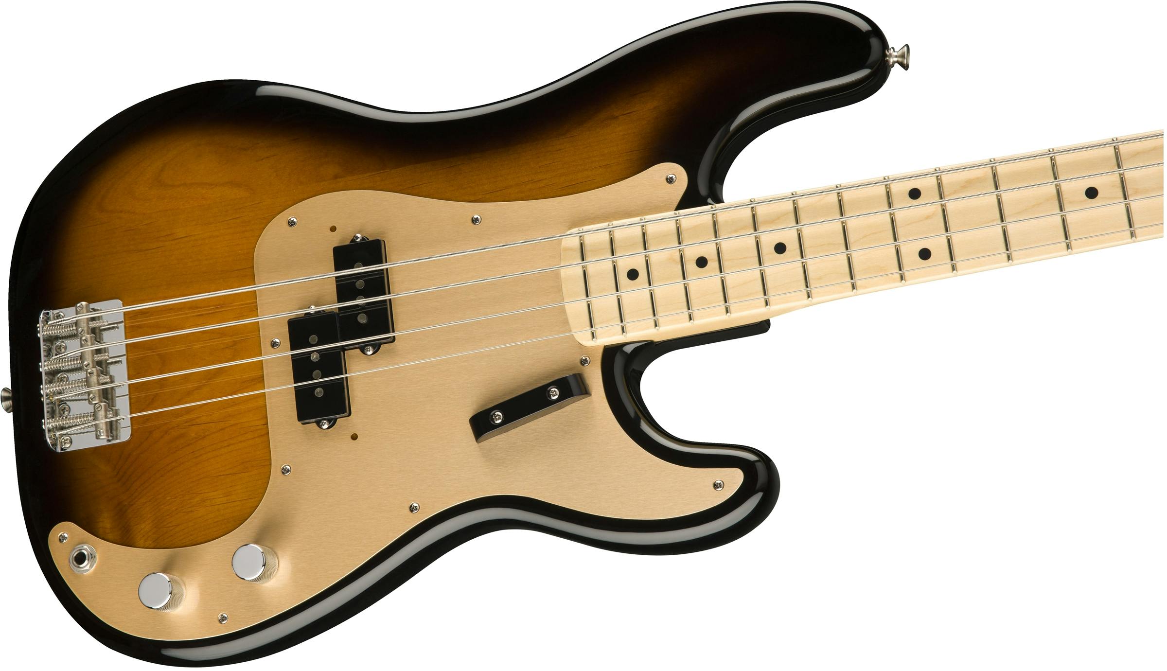 Fender American Original `50s Stratocaster®, Maple Fingerboard, 2-Color Sunburst. Bass 50