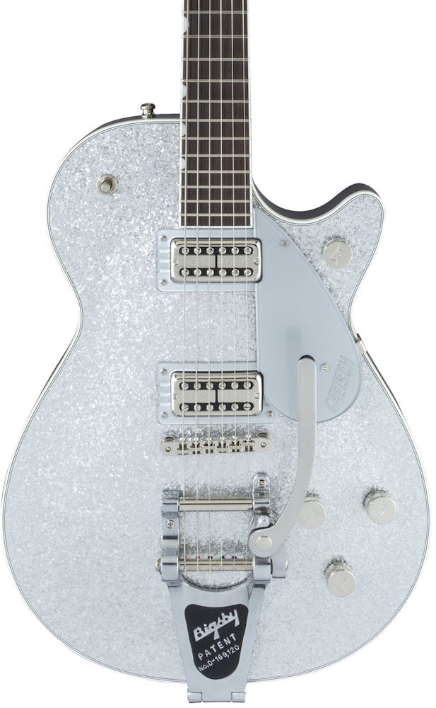 Gretsch G6129T Players Edition Jet FT with Bigsby in Silver Sparkle