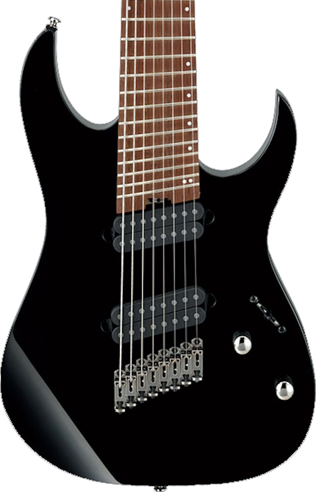 Ibanez RGMS8-BK Iron Label Multi-Scale 8 String in Black