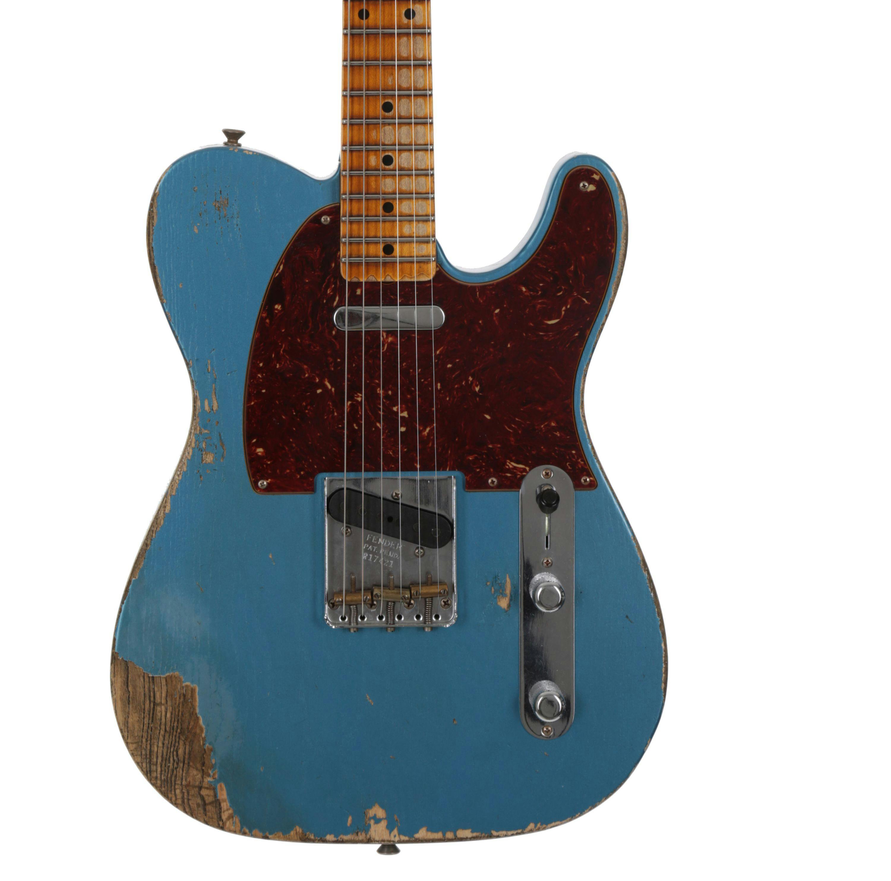 Fender Custom Shop Reissue 52 Tele Heavy Relic Lake Placid Blue Andertons Music Co