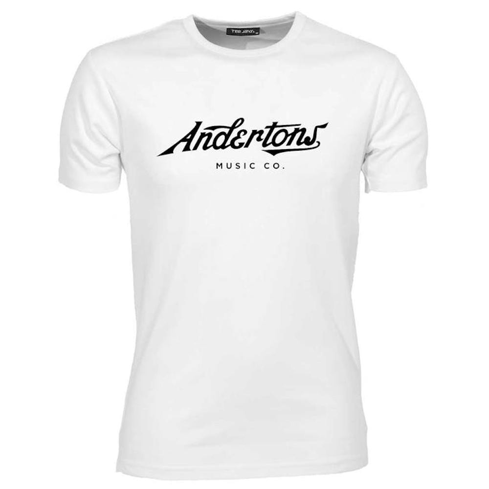 Andertons Logo Fitted T-Shirt in White