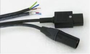 Hybrid Cable for Active Speakers (Power & AES/EBU), Black, PER METRE