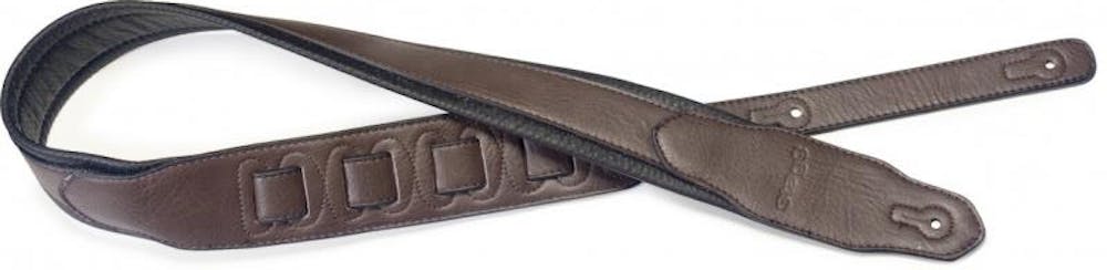 Stagg Dark Brown Padded Leatherette Guitar Strap