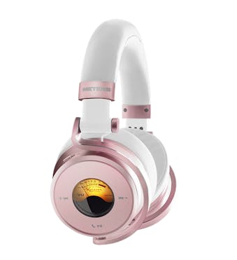 Meters Over Ear ANC & Bluetooth Rose Gold & White Over Ear High Res Audio Wireless & Wired Headphones