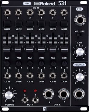 Roland System-500 Series SYS-531 6-Channel Mixer Eurorack Analog Synth Module