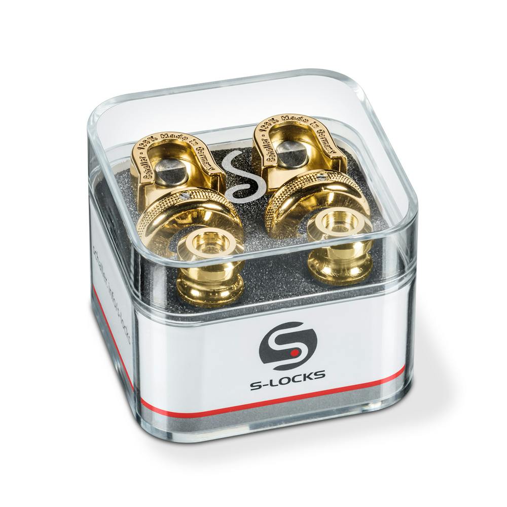 Schaller Guitar S-Lock Pair Gold Strap Locks