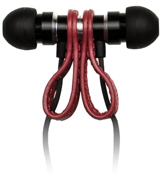 Meters Magnetic Wired In-Ear Audio Monitors in Red Leather